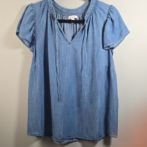 LC Lauren Conrad Light Blue Blouse